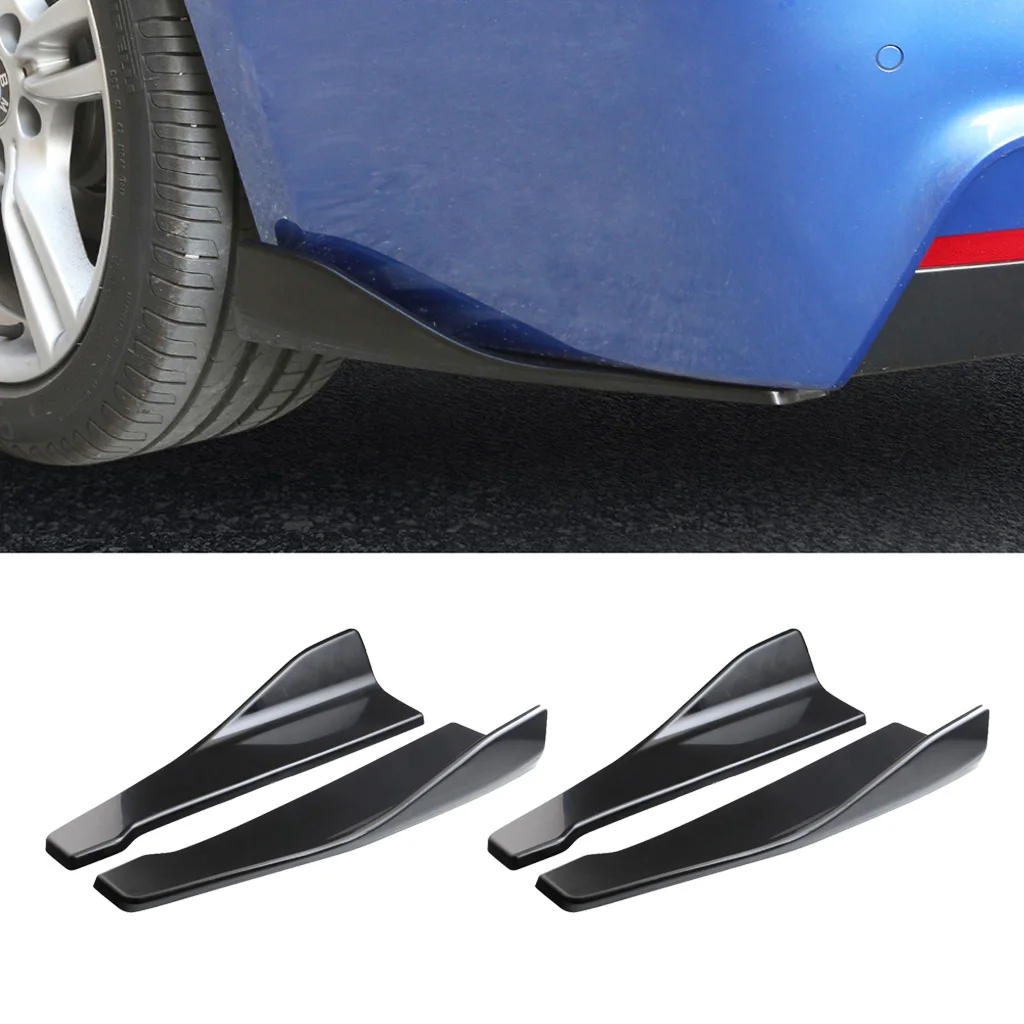 4pcs Universal Rear Bumper Lip Diffusers Splitters Canard Protectors , Trucks, SUVs