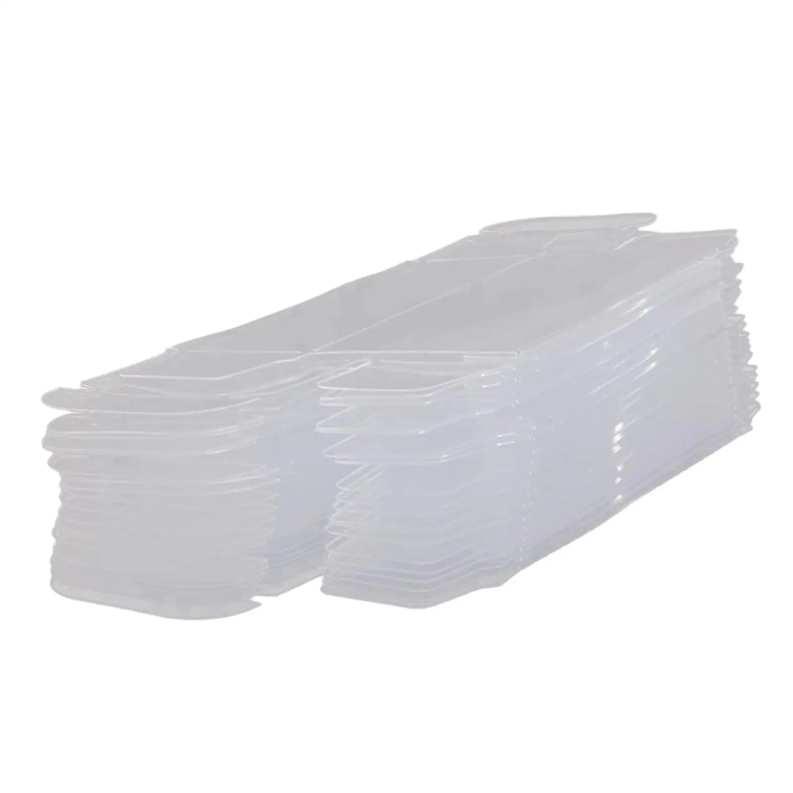 50 Pieces PVC Clear Box for Miniature Figurines Collectibles Dolls
