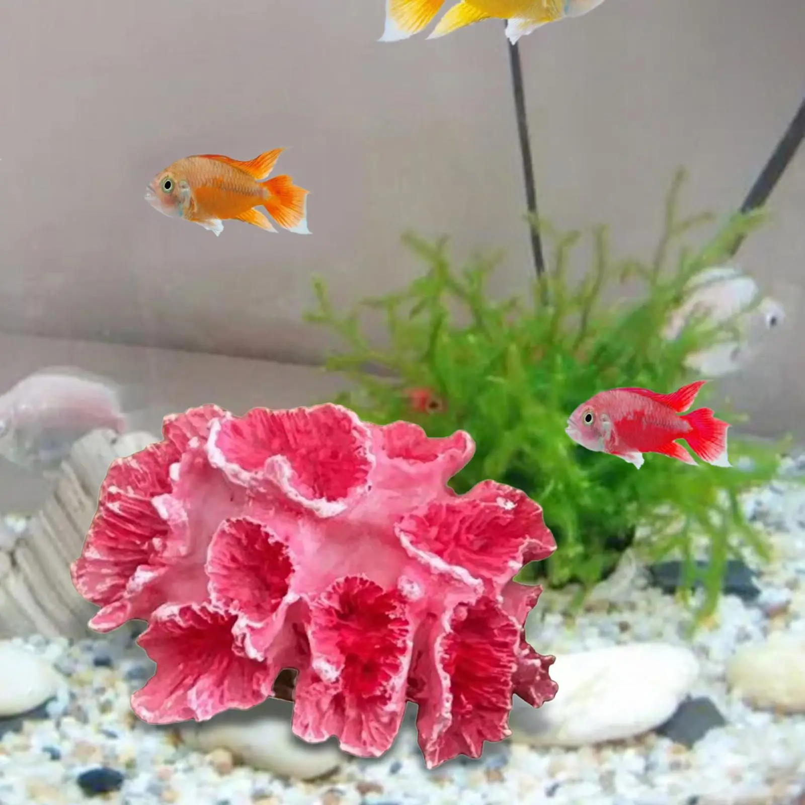 Artificial Coral Scenery Handicraft Resin Compact for Fish Tank Office Home