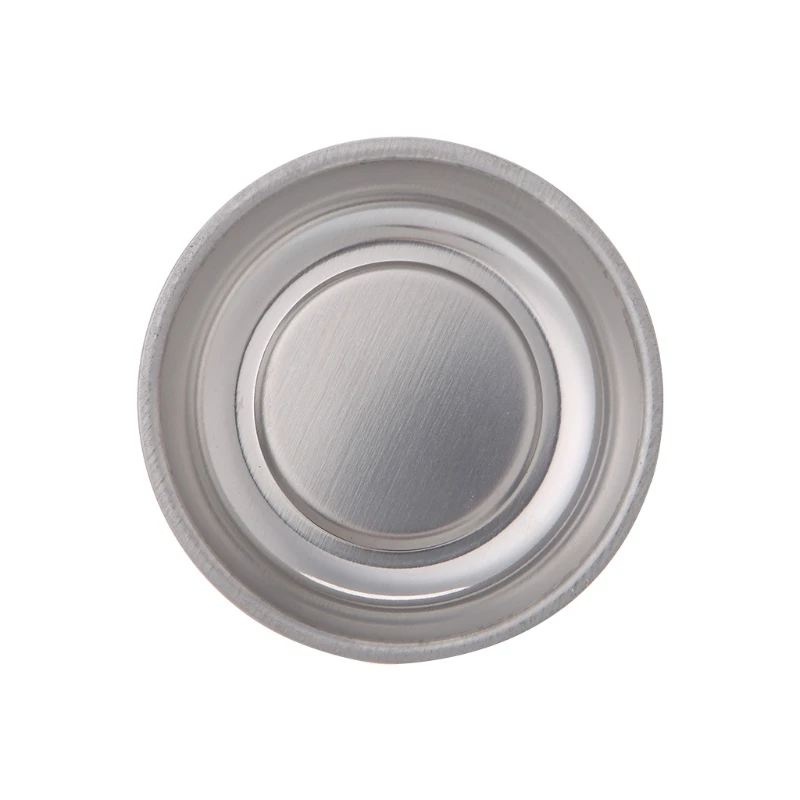 Round Magnetic Parts Tray Bowl Dish Stainless Steel Garage Holder Tool Organizer technician tool bag