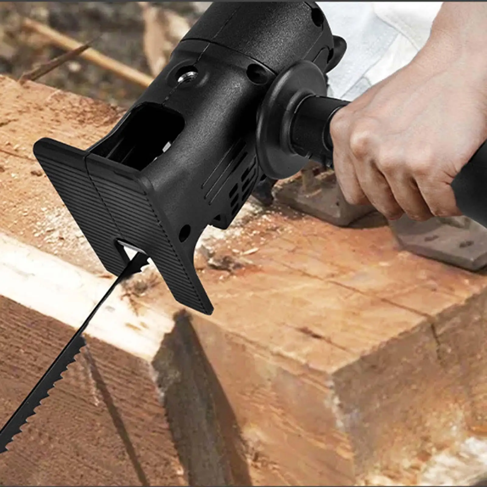Reciprocating Saw Adapter with 3 Saws Jig Saw Electric Drill Tool Attachment Woodworking PVC Household Metal