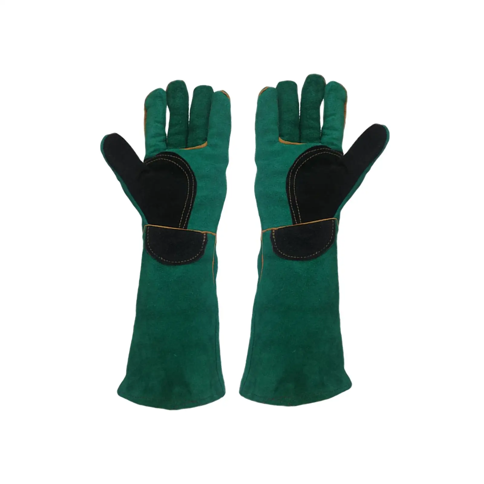 Bite Resistant Animal Handling Gloves Reinforced Leather Protective for Zoo Working Parrot