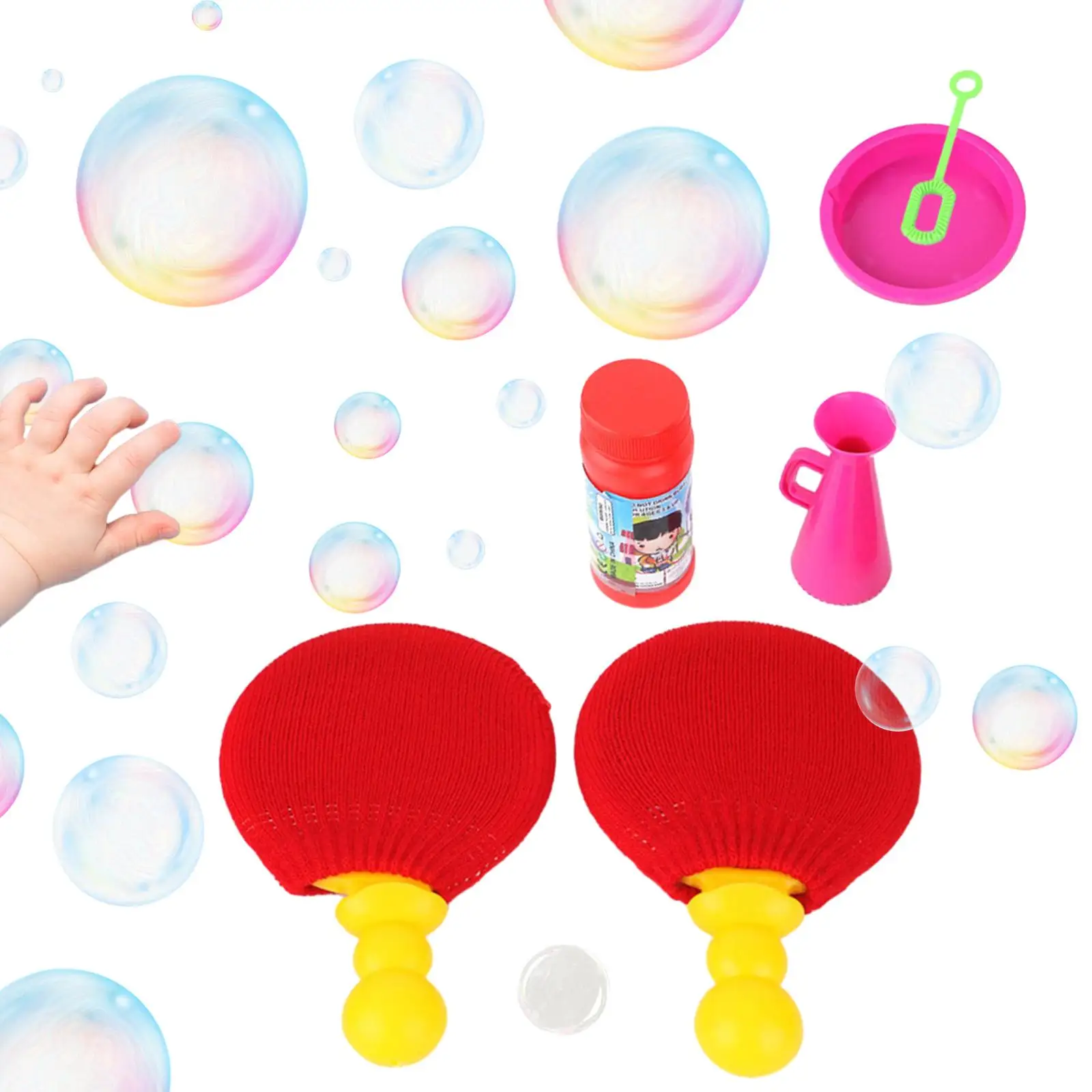 Touchable Bouncing Bubble Kits Bubble Maker Set Toys for Kids Party Favors