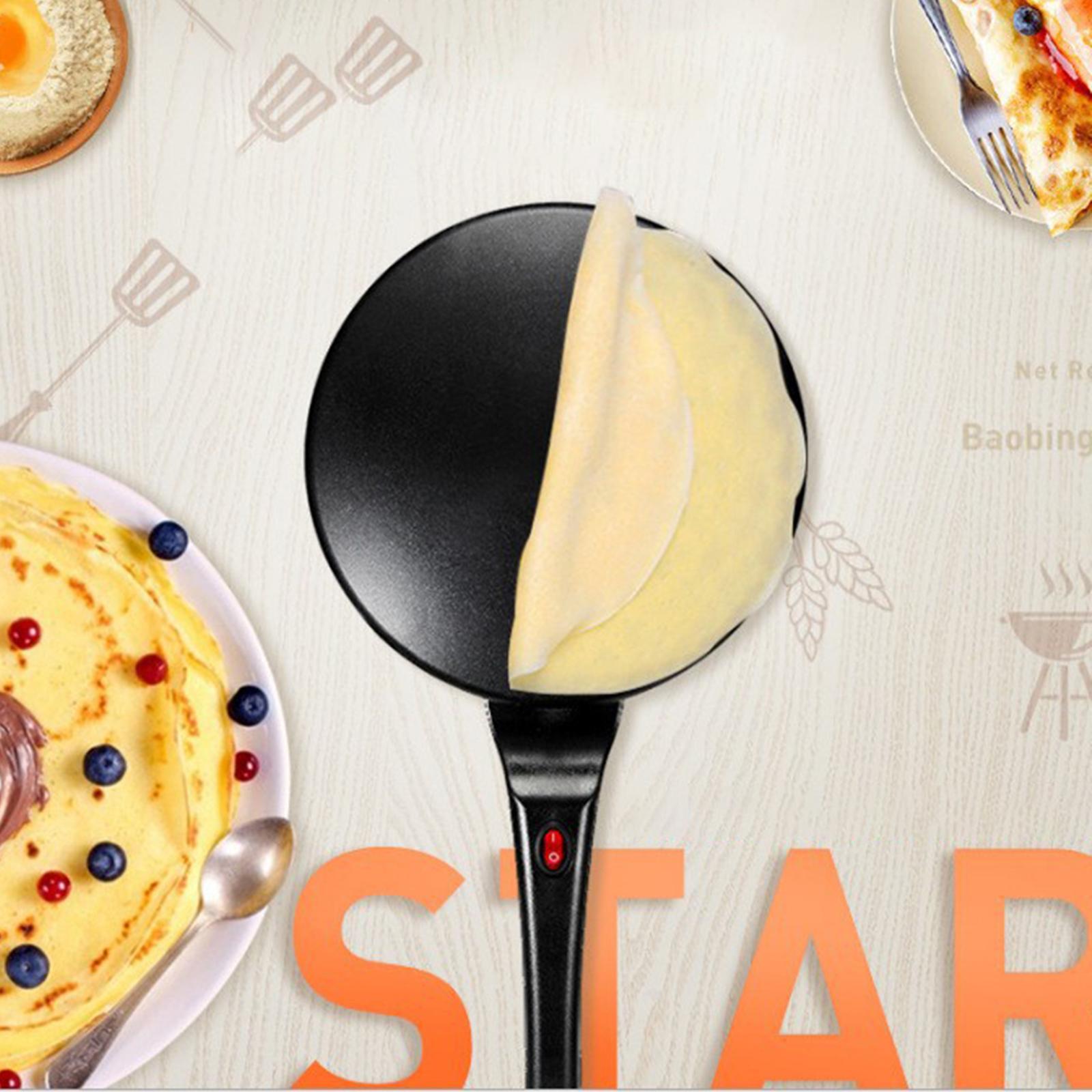 Kitchen Crepe Maker Non Stick Auto Temperature Control Easy to Use Eggs Breakfast Cake Pan 220V for Household Bacon Crepes