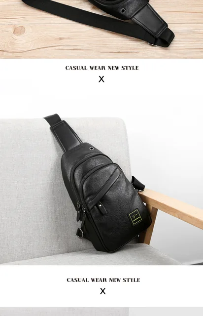 Luxury Soft Leather Men's Chest Bag Business Male Shoulder Crossbody Bag  Multifunctional Sling Bag Man Mobile Phone Bag - AliExpress