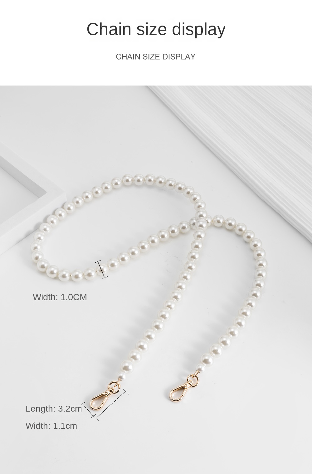 Pearl Chain Accessories Small Fragrant Wind Bag Messenger Shoulder Strap Diy Transformation Replacement Bag Chain Single Buy