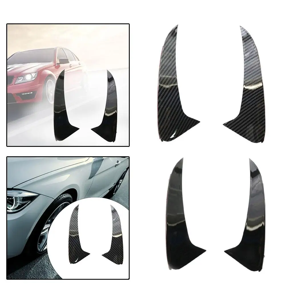 Rear Bumper  cover decoration Canards Insert  Fits 205 208  Sedan Only Black