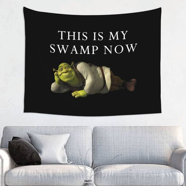 Funny Shrek This is My Swamp Fashion Room Decor Pattern Tapestry