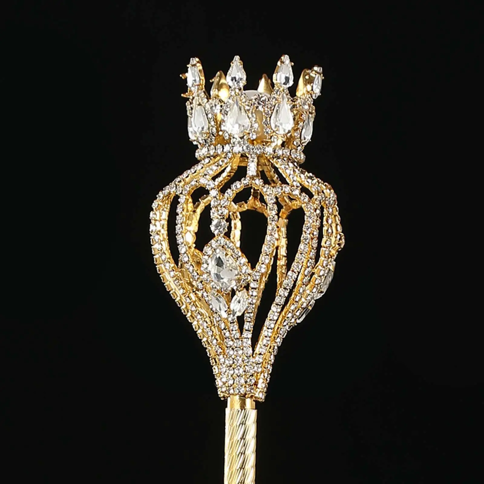 Rhinestone Scepter Crown for Fancy Dress Party Beauty Pageant Props Birthday