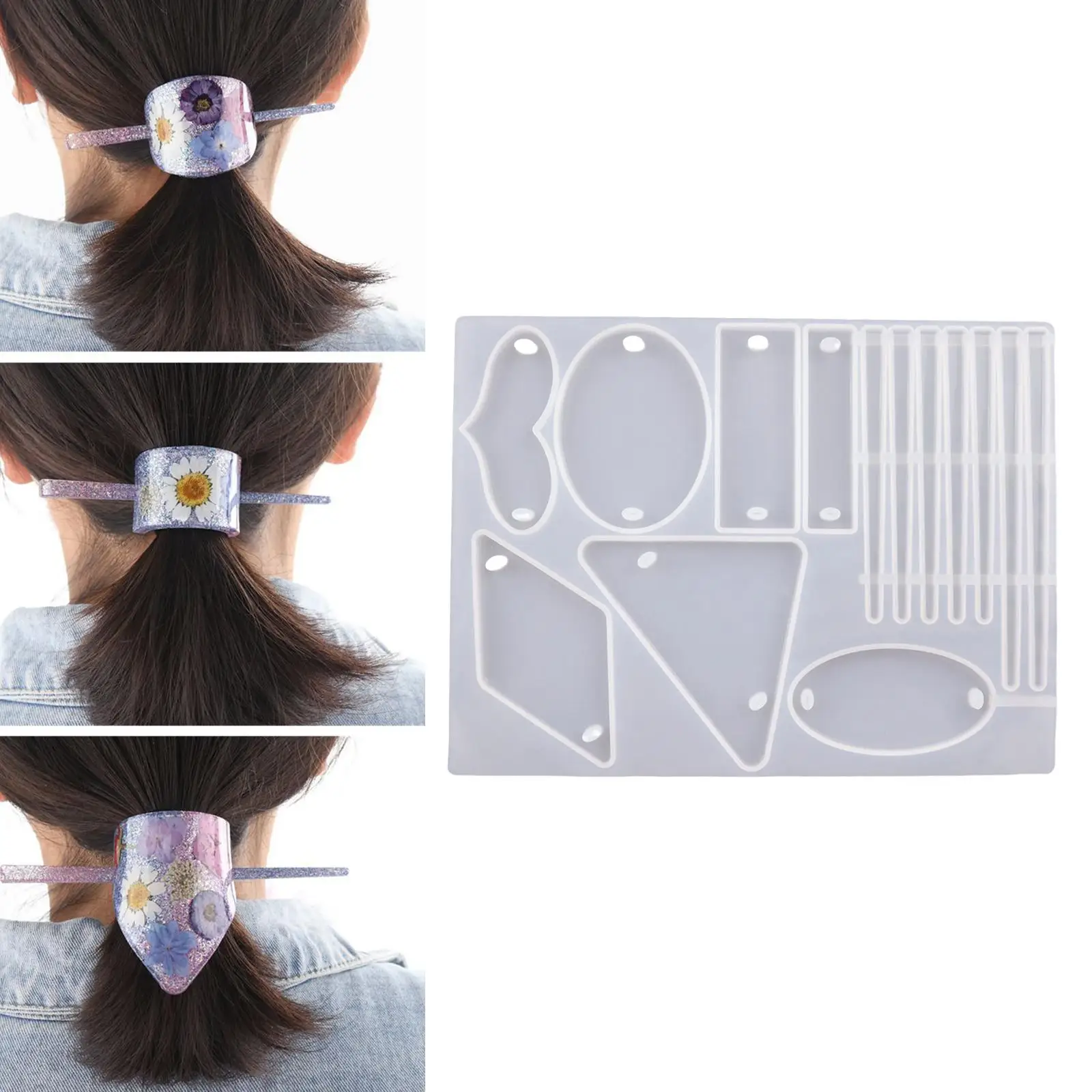 Silicone Hairpin Mold Hair Clip Mould Jewelry Making Girls Women Hair Accessories