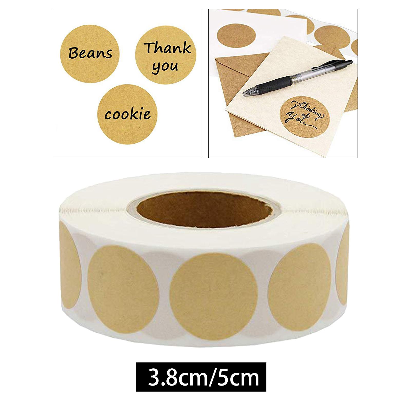 Circle Stickers Labels Tags Adhesive Embellishments Promotional Games Handmade Manual Tape Seals for Wedding Gift Wrapping Decor