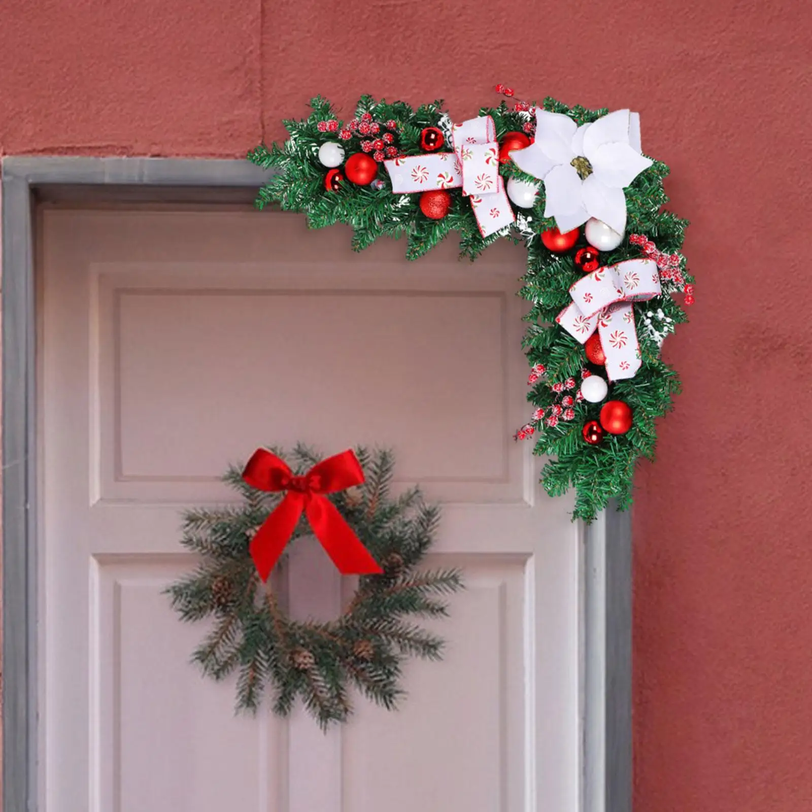 Christmas Swag Indoor Artificial Door Wreath for Hotel Housewarming Birthday