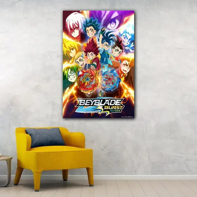 Beyblade Anime Fabric Wall Scroll Poster (32x42) Inches. [WP] Beyblade-4(L)