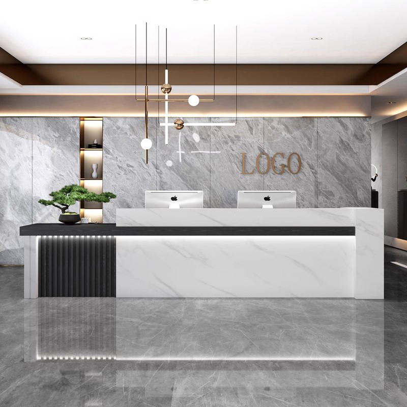 Description Picture 3 of itemSalon Workbench Reception Desk Corner Writing Cashiers Vanity Reception Desk Storage Scrivania Con Cassetti Luxury Furniture