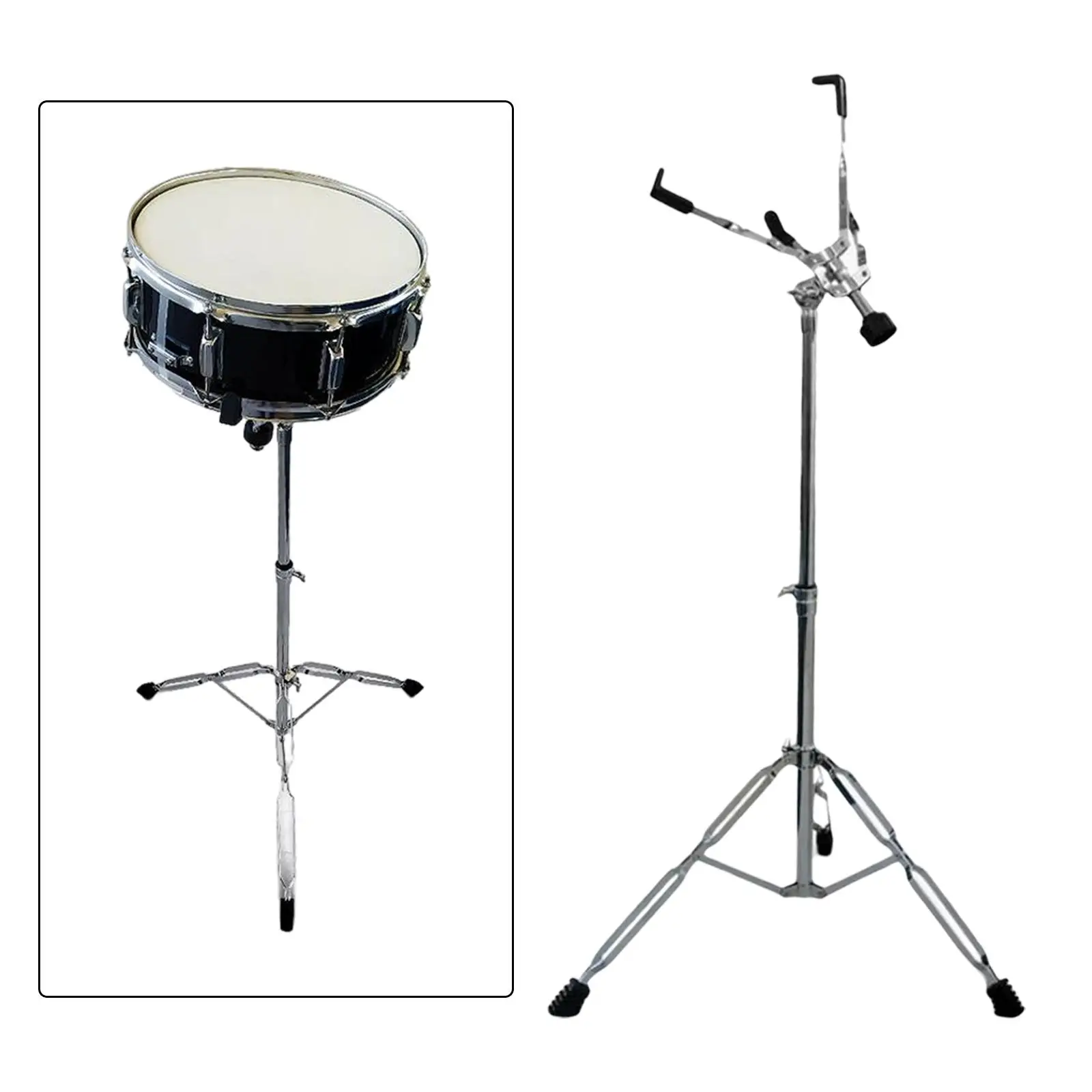 Portable Snare Drum Stand Height Adjust Drum Bracket Double Braced for Accessory