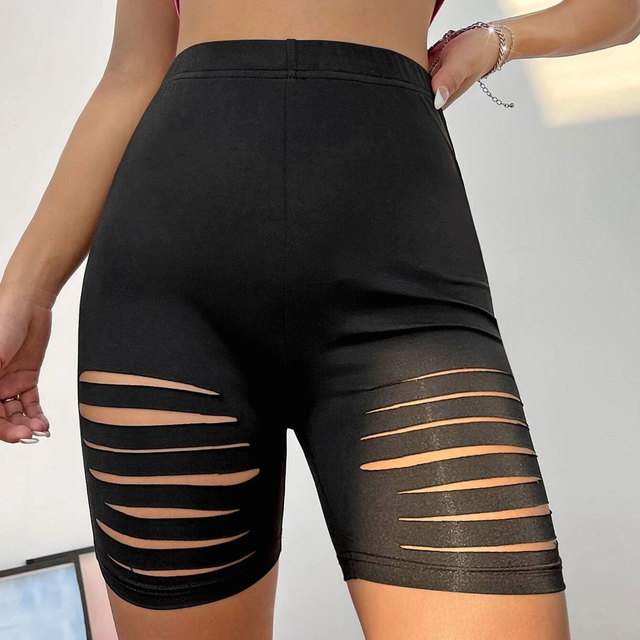 Sexy Hollow Out Shorts Women Tube Dance Summer Fitness Stretchy Sexy Short  Female Work Out Performance Club Short - AliExpress