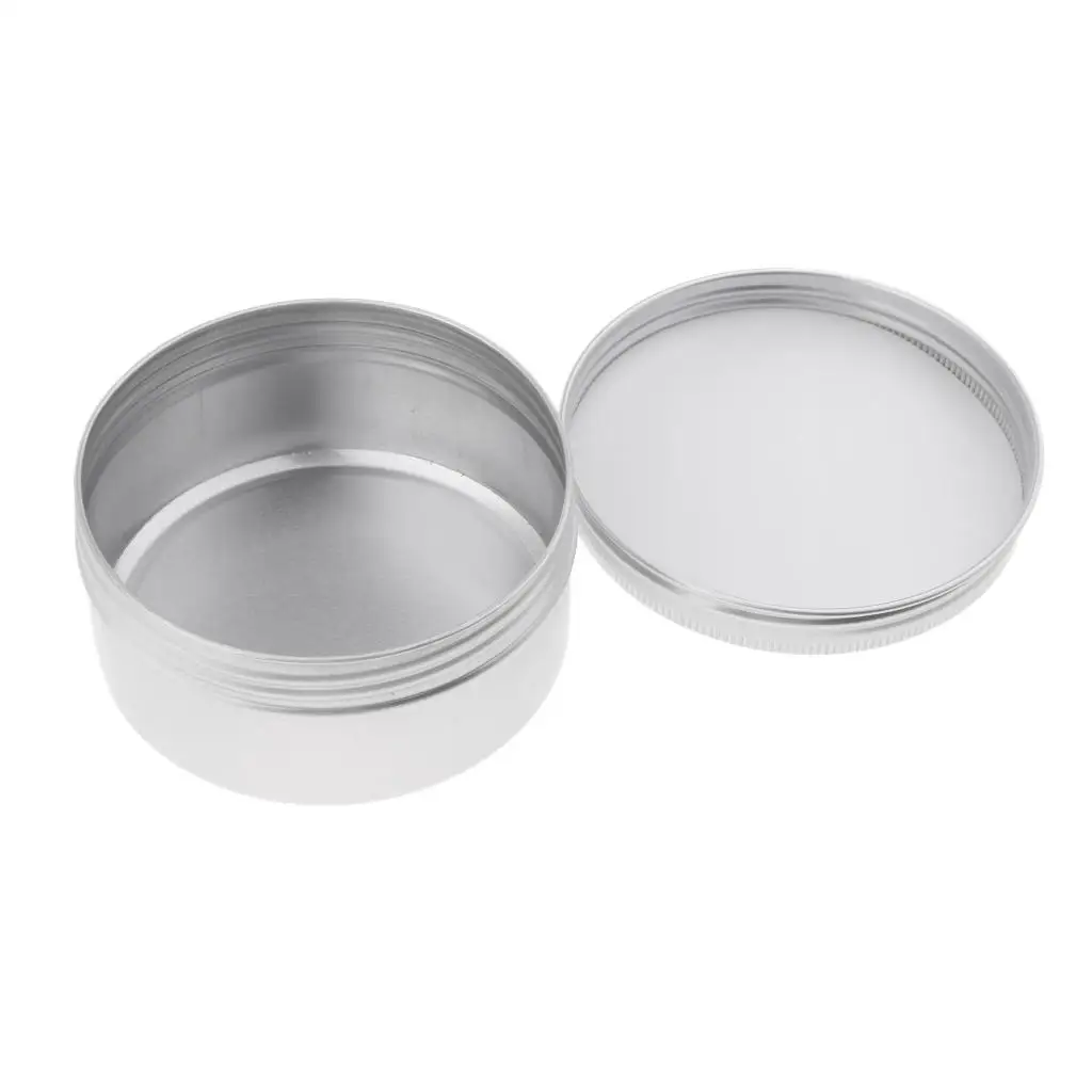 6 Pieces 200ml 250ml Empty Aluminium Nail  Buttons Sewing  Jar Tin Container Makeup Cosmetic Box Storage Case Spiral 