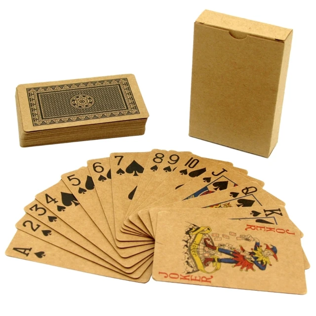 Cartas de póker con caja