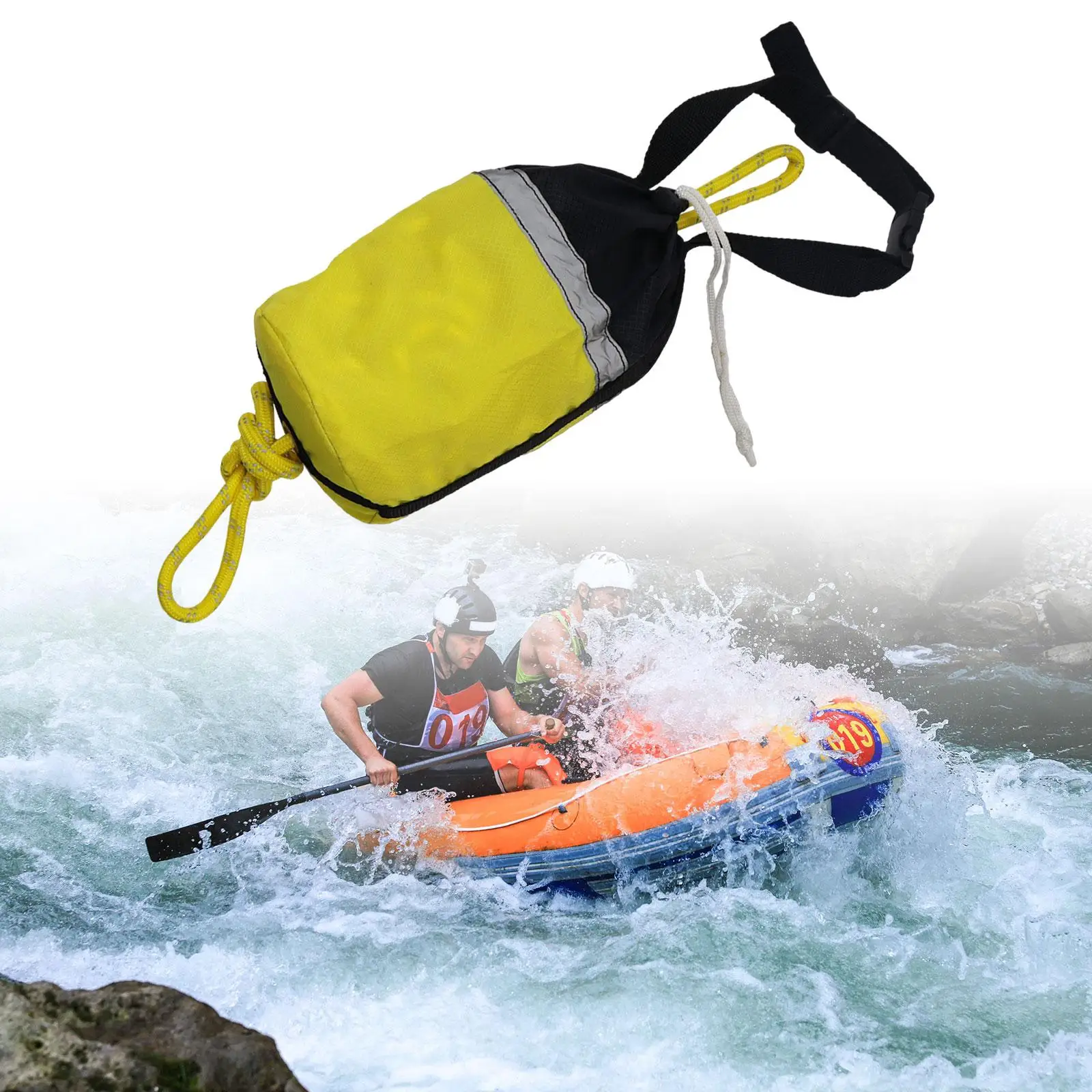Portable Throw Rope Throw Bag Floating Ropes for Swimming Fishing