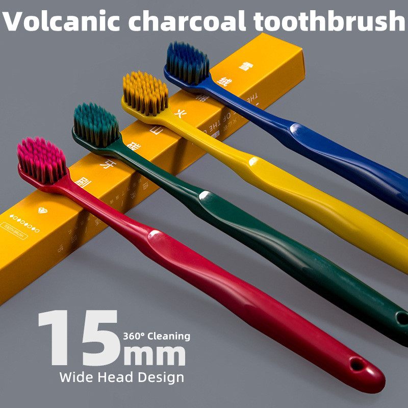 Best of Y-kelin New Volcanic Charcoal Toothbrush Widen Soft Eco Friendly Portable Fiber Bursh Premium Oral Hygiene Care Dropshipping Reviews & Tips