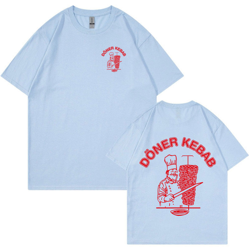 Döner Kebab Lustige Grafik T-shirt Herrenmode Sommer Baumwolle Kurzarm T Shirts Casual Übergroßen T-shirts Kleidung Streetwear – Detail 6