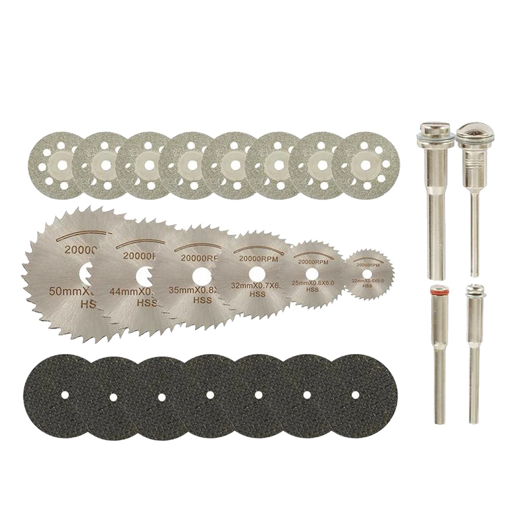 32pcs Diamond Cutting Discs Cutting Disc Kit,with Resin Cutting Wheels,  Saw  for Rotary Tool