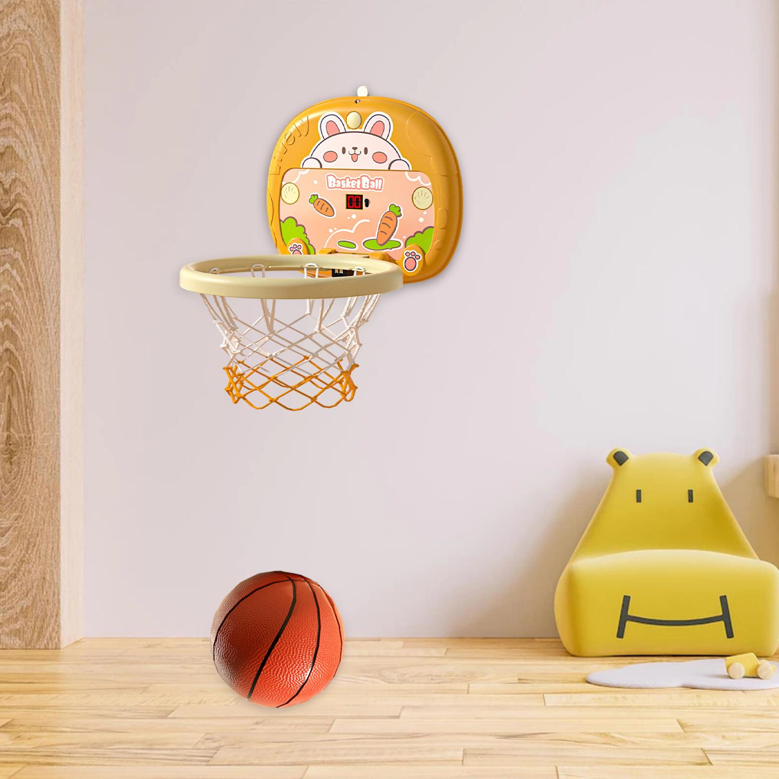 Mini Basketball Hoop Set Indoor Game Set with Balls Bedroom Basketball Hoop Interactive Toys for Wall Door Home Adults Gifts