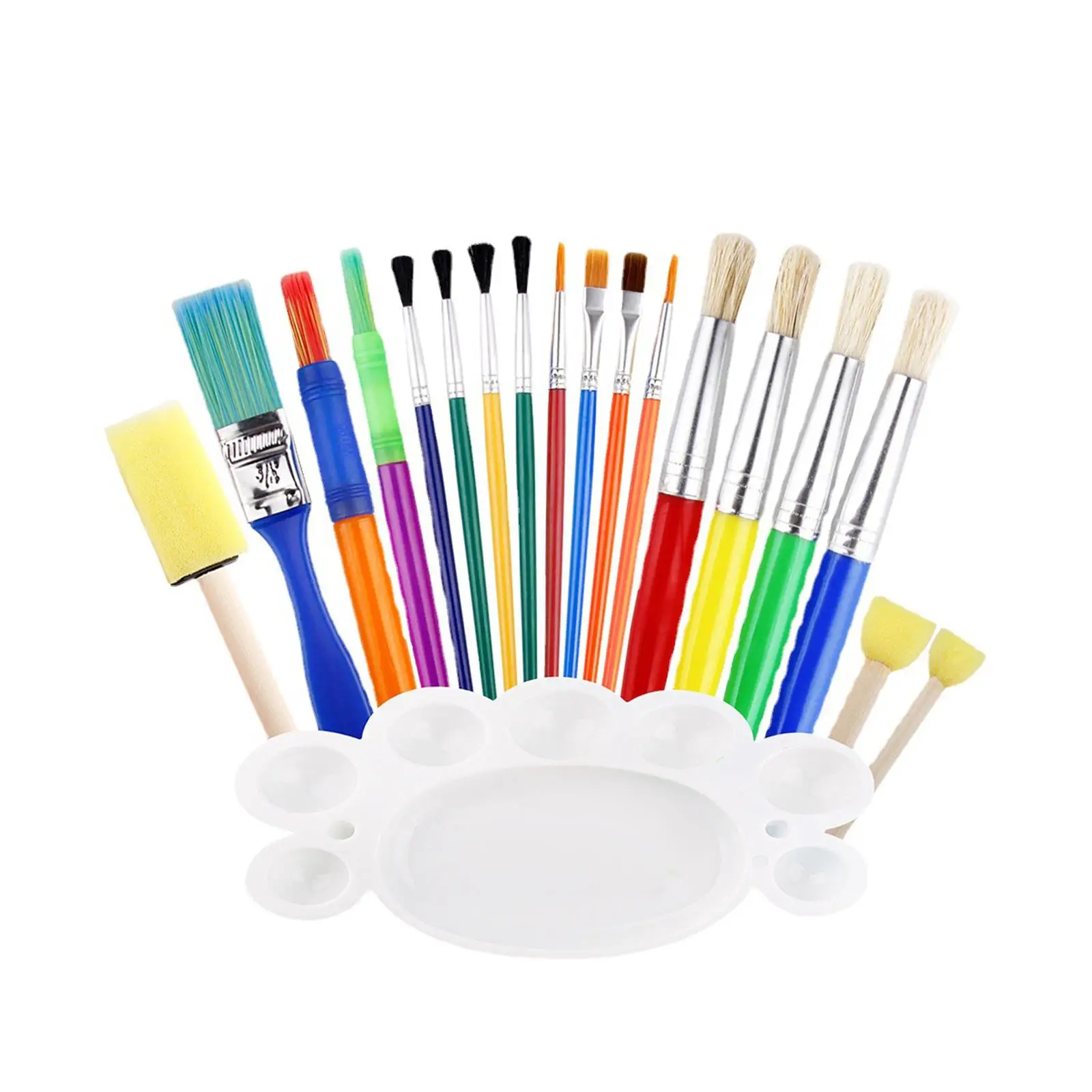 19x Paint Brush Set Watercolor Professional Durable Kids Adults Drawing Accessories Girls and Boys Beginner Paintbrush