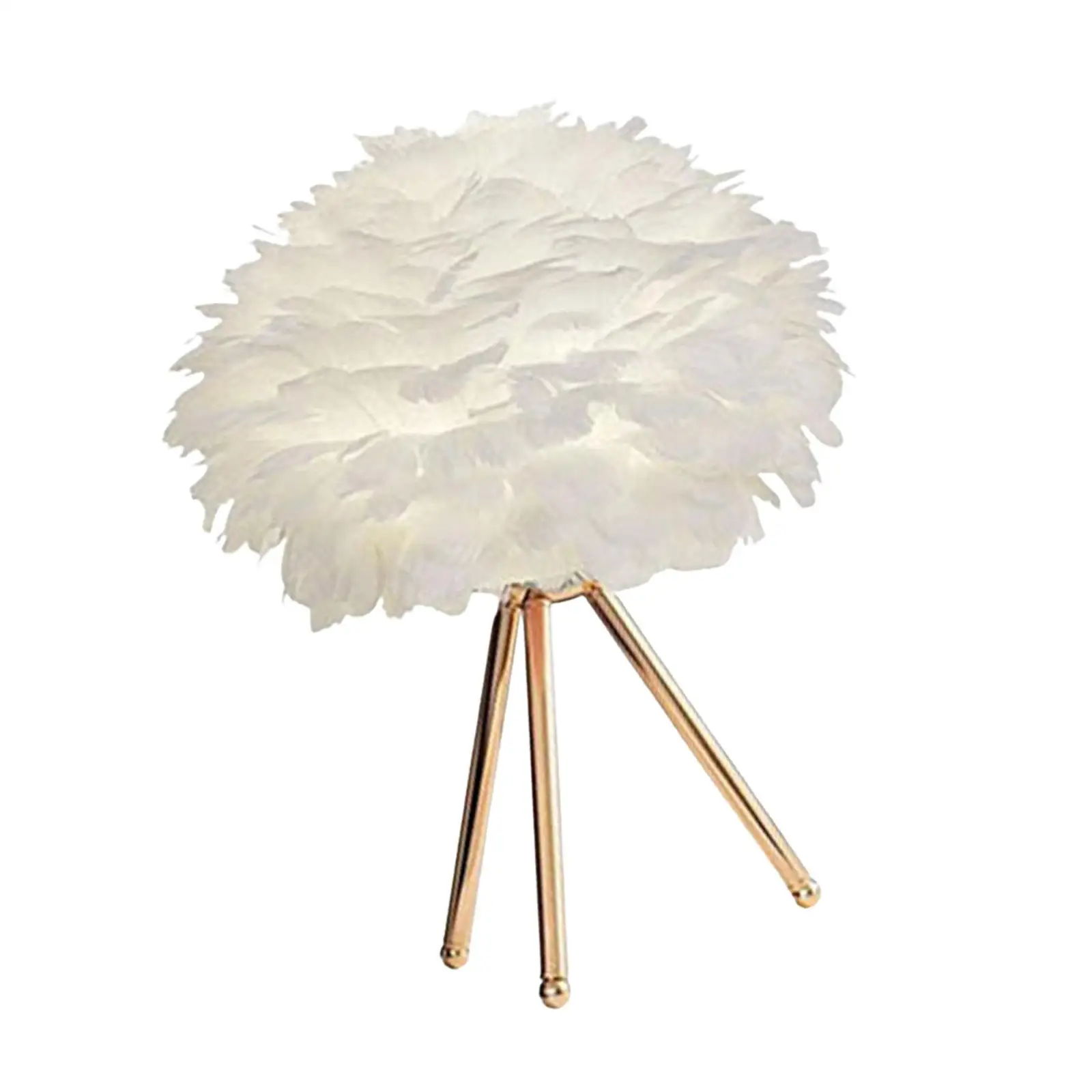 Feather Table Lamp Desk Lampshade for Bedroom Decoration