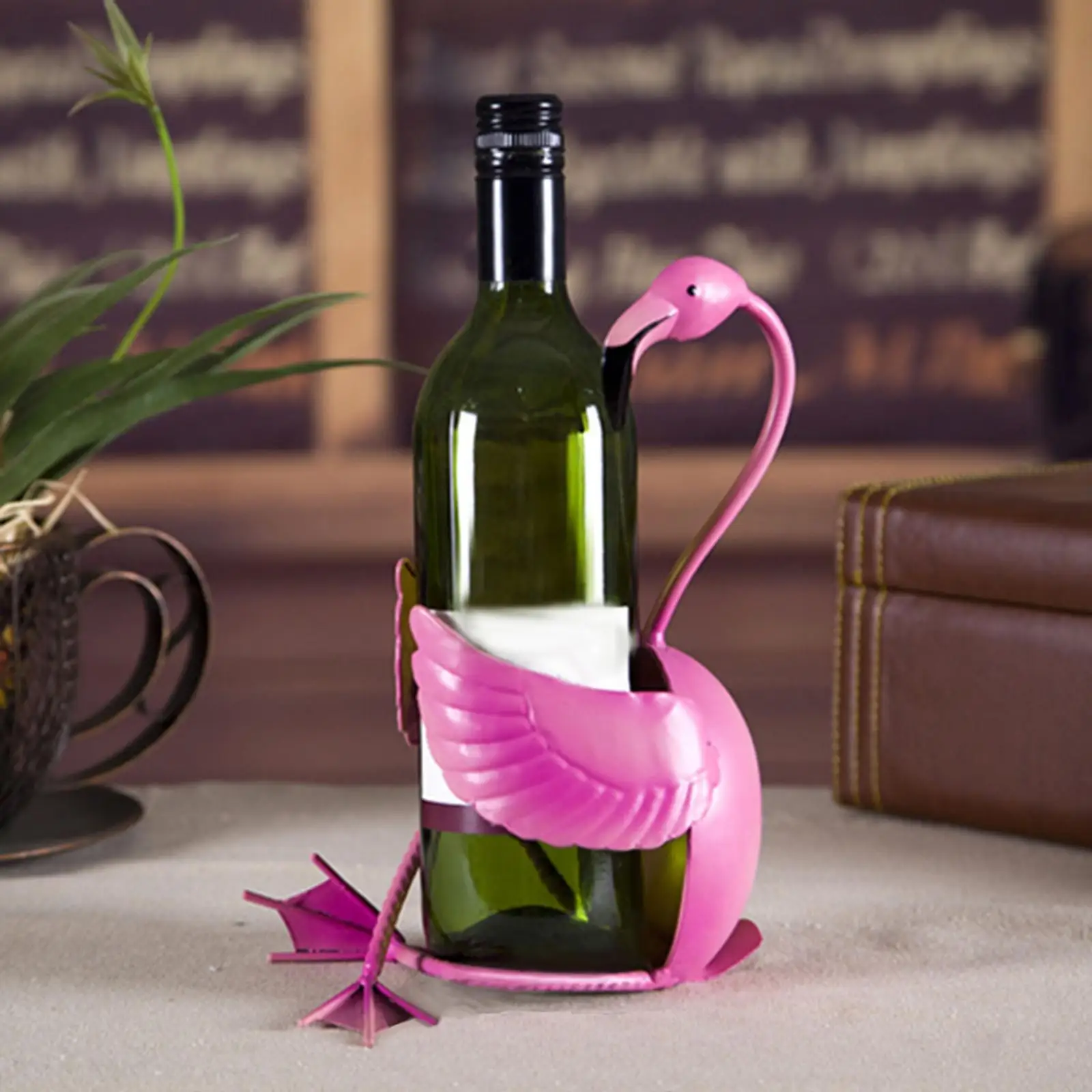 Flamingo Wine Rack, Decorative Table Statue Bottle Holder Home Decor Arts