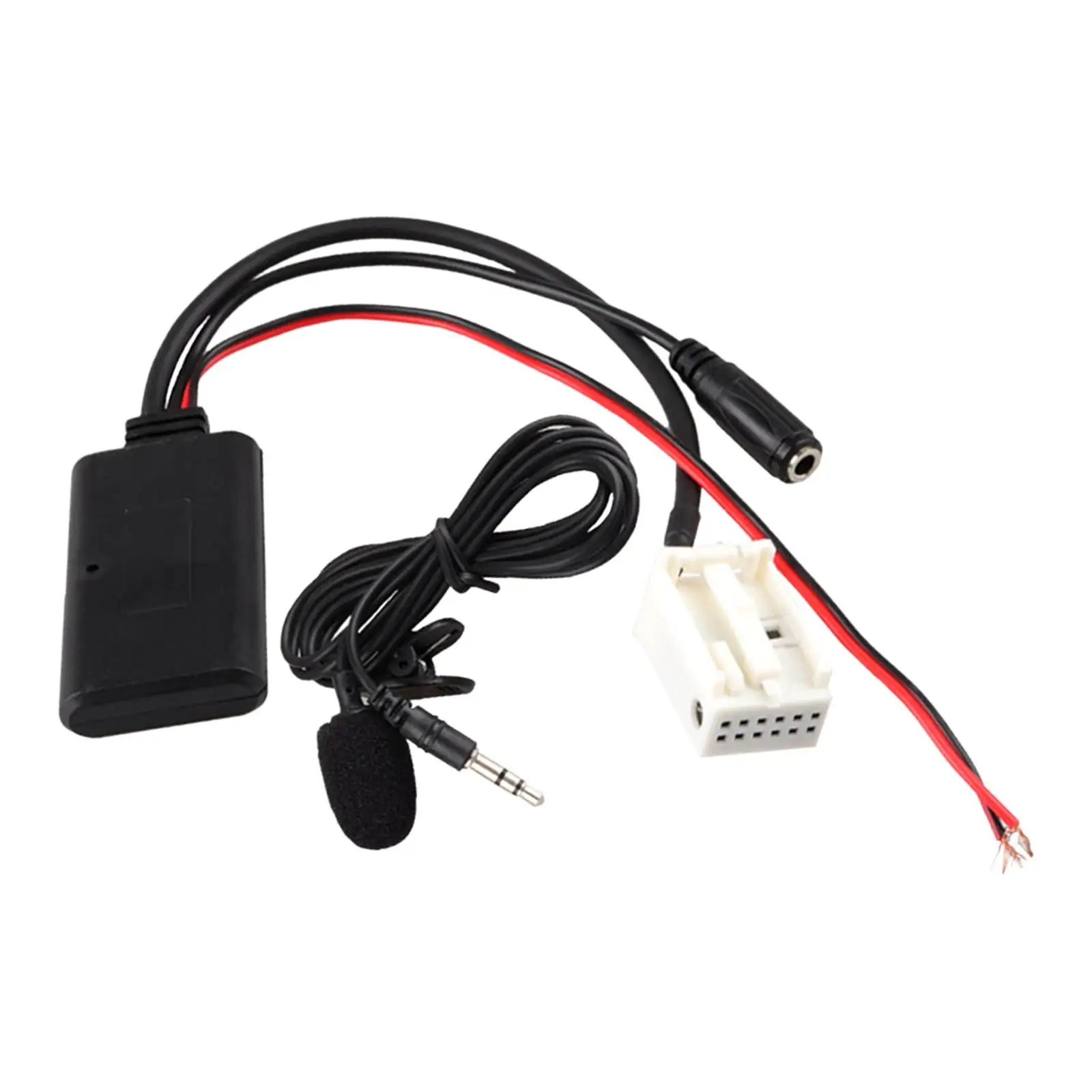 Car Bluetooth Module with Mic 12Pin Connector AUX in Wire Connector Adapter Audio Receiver for E60 E64 E91 E82 Professional
