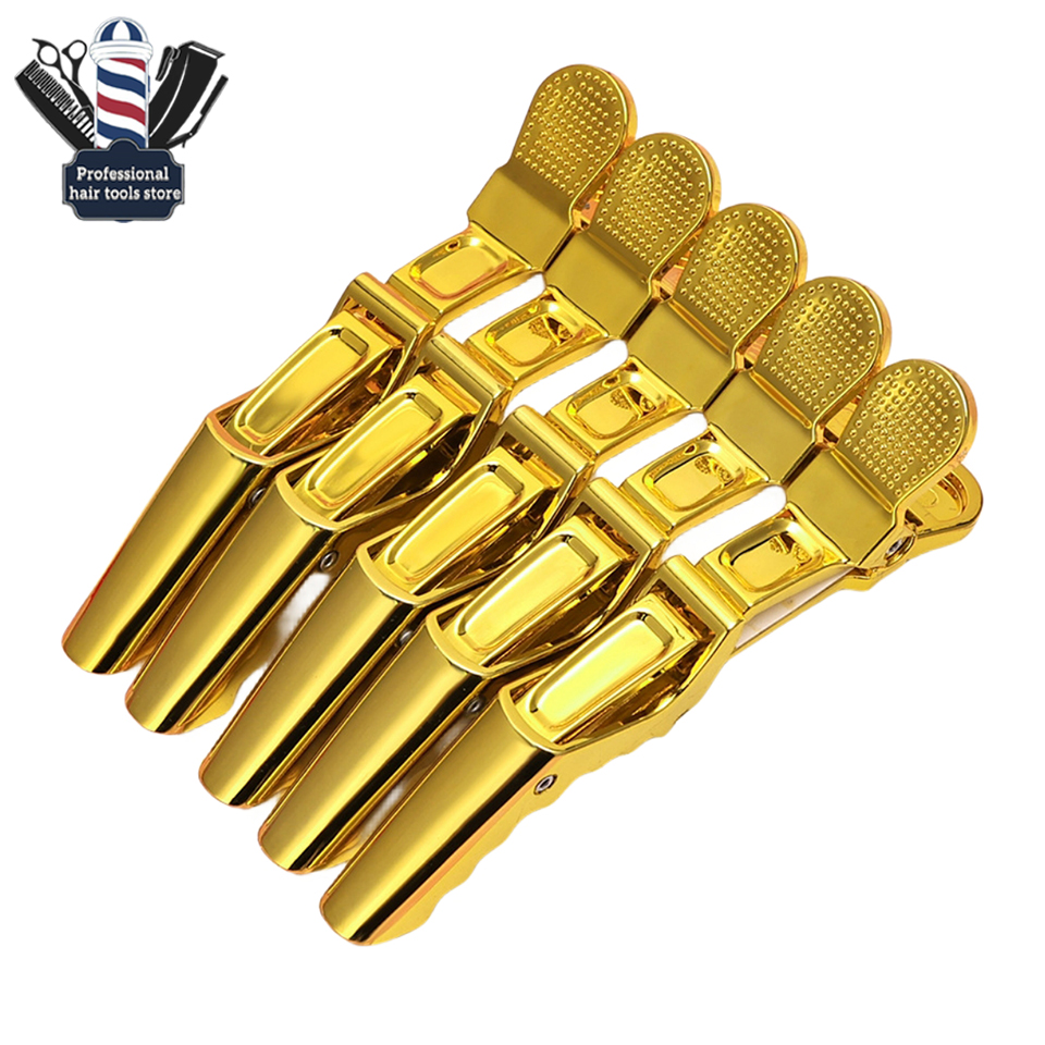 Best of 5pcs / lot Golden Plastic Hair Clip Hairdressing Hairpin Hair Accessories Clamps Claw Section Alligator Clips Barber Styling Tools Reviews & Tips