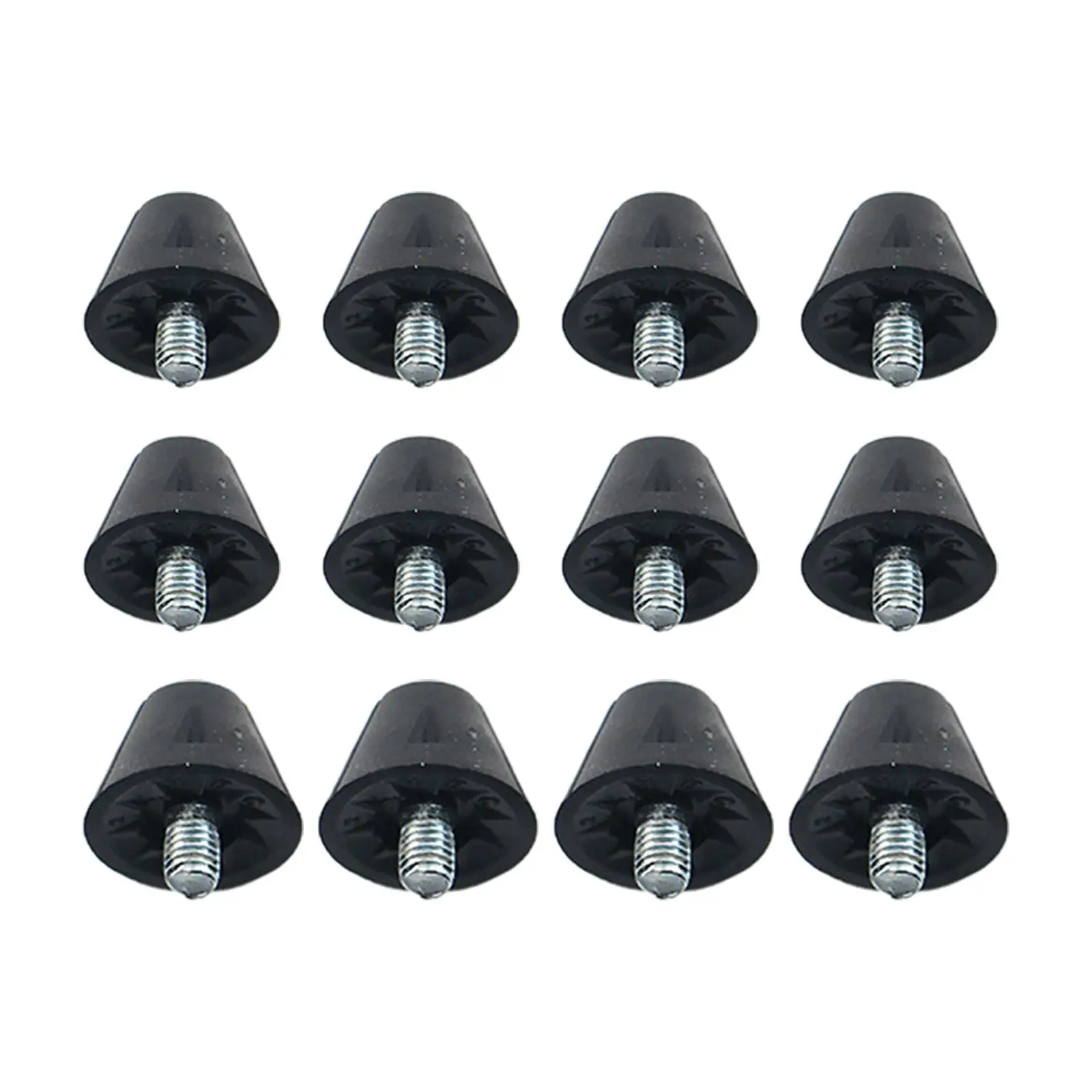 12Pcs Football Boot Studs M5 Threaded Turf Portable Soccer Boot Cleats for Indoor Outdoor Sports Athletic Sneakers Competition
