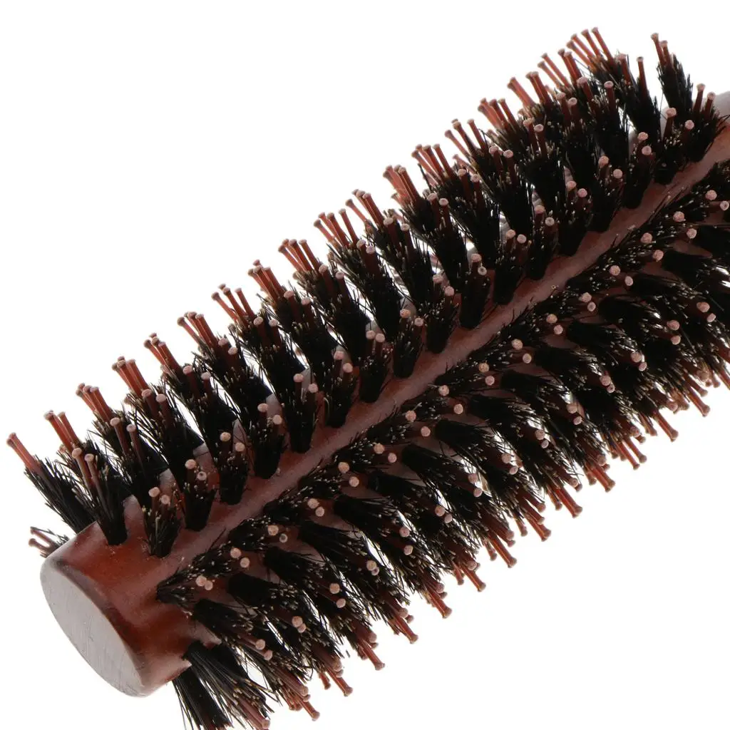 2xWooden Handle Nylon Hair Care Round Brush Anti Hair Loss Styling Straight