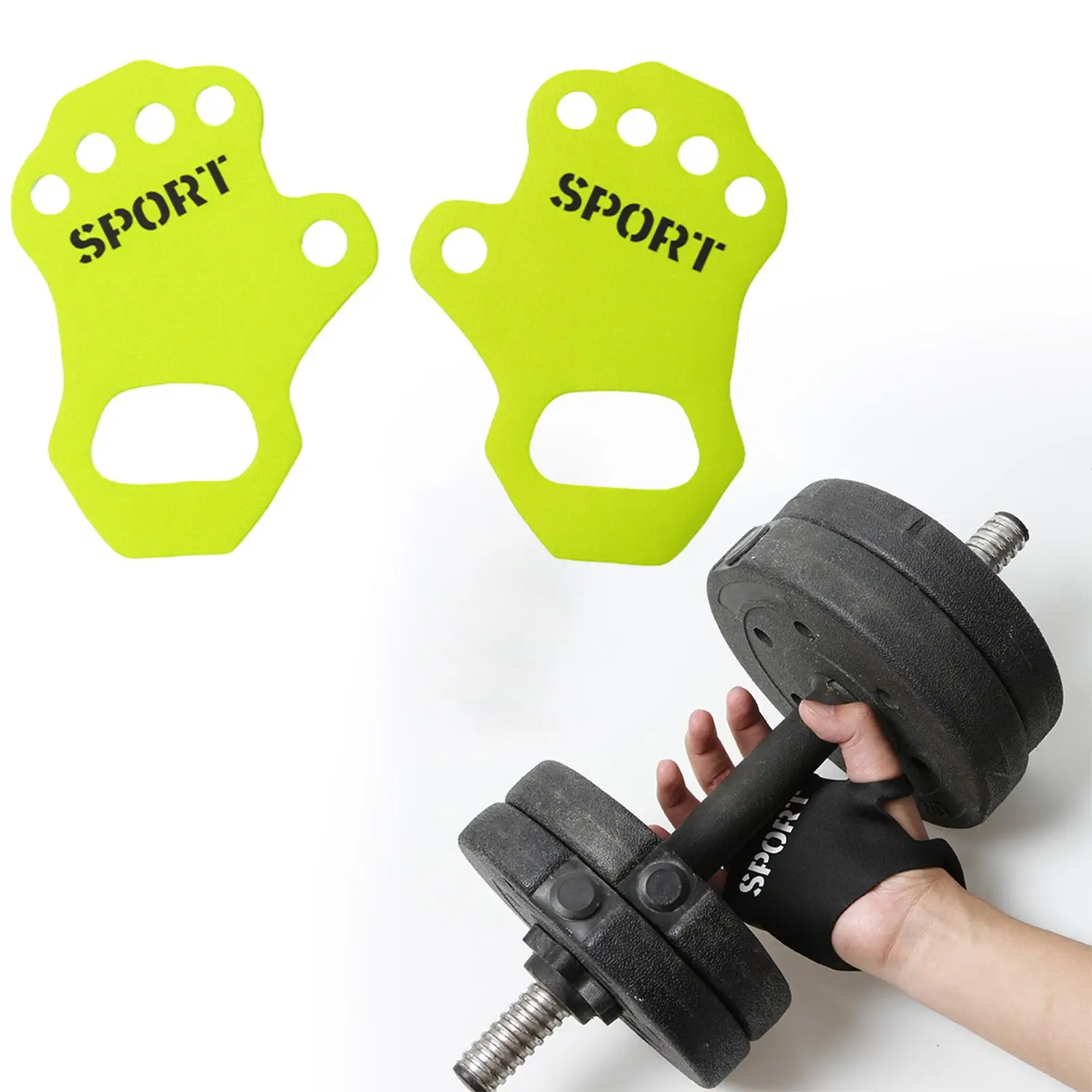 Weightlifting Grip Pads Hand Grips Exercise Gloves Fitness Palm Protector Hand Support Workout Gloves for Men Women Deadlifting