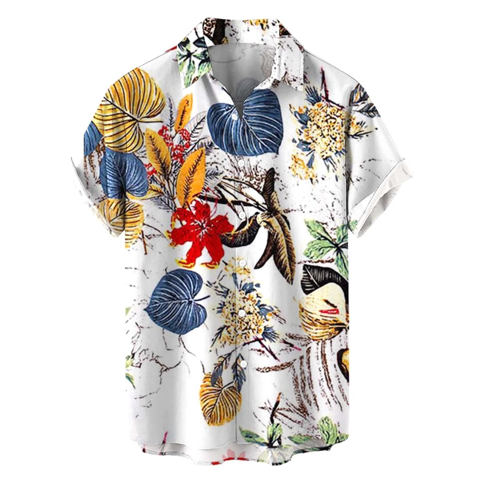 Blusa Havaiana Floral Tropical para Mulheres, Tops