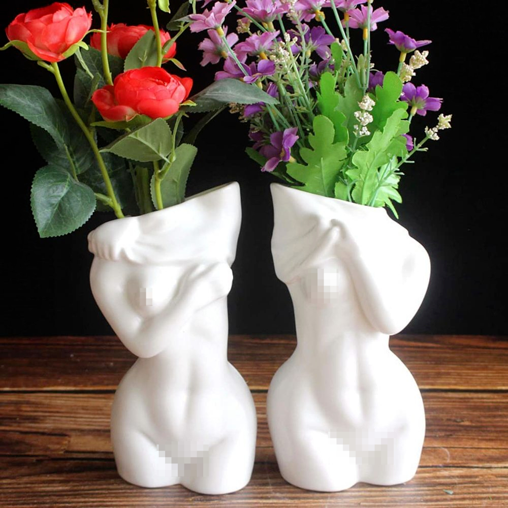 Description Picture 6 of itemUndressing Female Vase Silicone Mold DIYHandicraft Gift Making Shy Sexy Woman Body Shape Pen Holder Resin Flower Pot Clay Molds