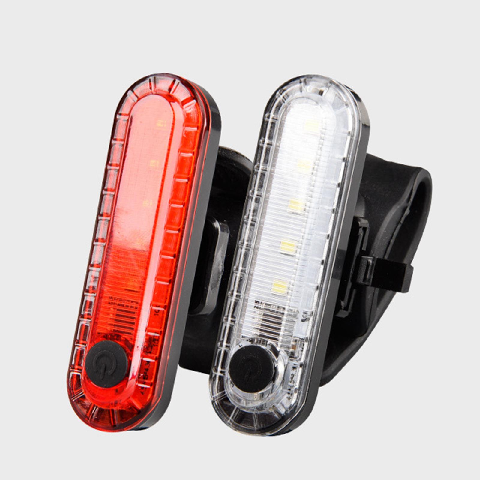 Super Bright Rear Bike Light Waterproof Lamp Easy to Mount 4 Light Modes Rechargeable Safety for Cycle Kids Cycling Women MTB