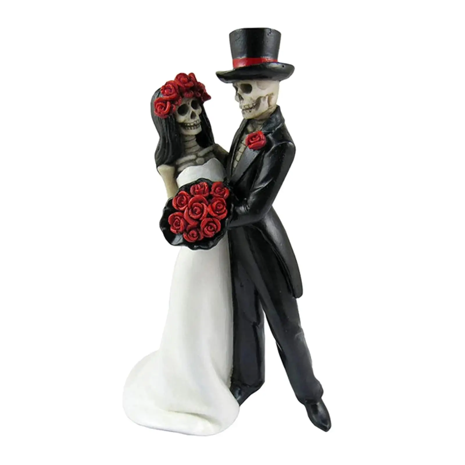 Resin Skeleton couple Skull Ornaments Art Figurine bride Crafts Collectible for Yard Birthday Living Room Home Decor Garden