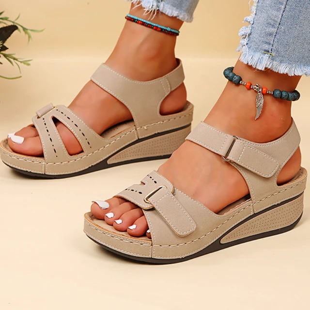 Fashion {MijaGrace} Women's Casual 2 Straps Soft Sole Flat Platform Sandals  - White | Jumia Nigeria