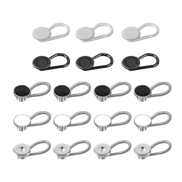 18x Elastic Collar Extenders Buttons Accessories Expansion