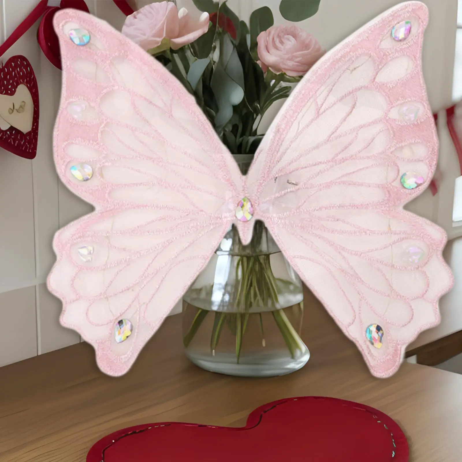 Butterfly Centerpiece Valentines Day Decor Ornament Flower Bouquet Box Packaging for Mother`s Day Festival Party Ceremony
