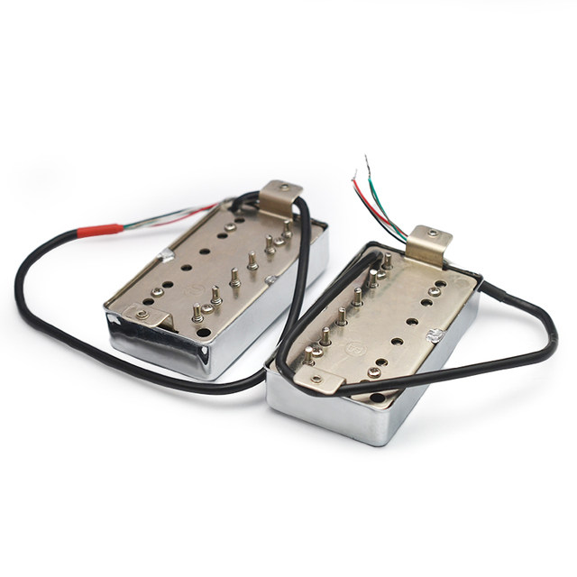 Alnico 5 Humbucker Guitar Pickup 4 Coil Cable 7.5k/15k Coil Splitting Alnico V Pickup For LP Electric Guitar Chrome