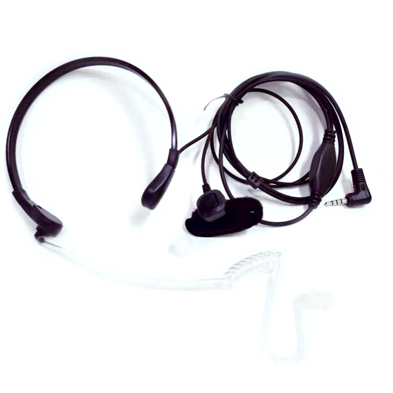 Acoustic Earphone Compatible with Yaesu/Vertex VX-3R Radio Replacement for Yaesu/Vertex VX-3R FBI Earpiece with Push to Talk Headset for Security and Surveillance PTT Microphone 