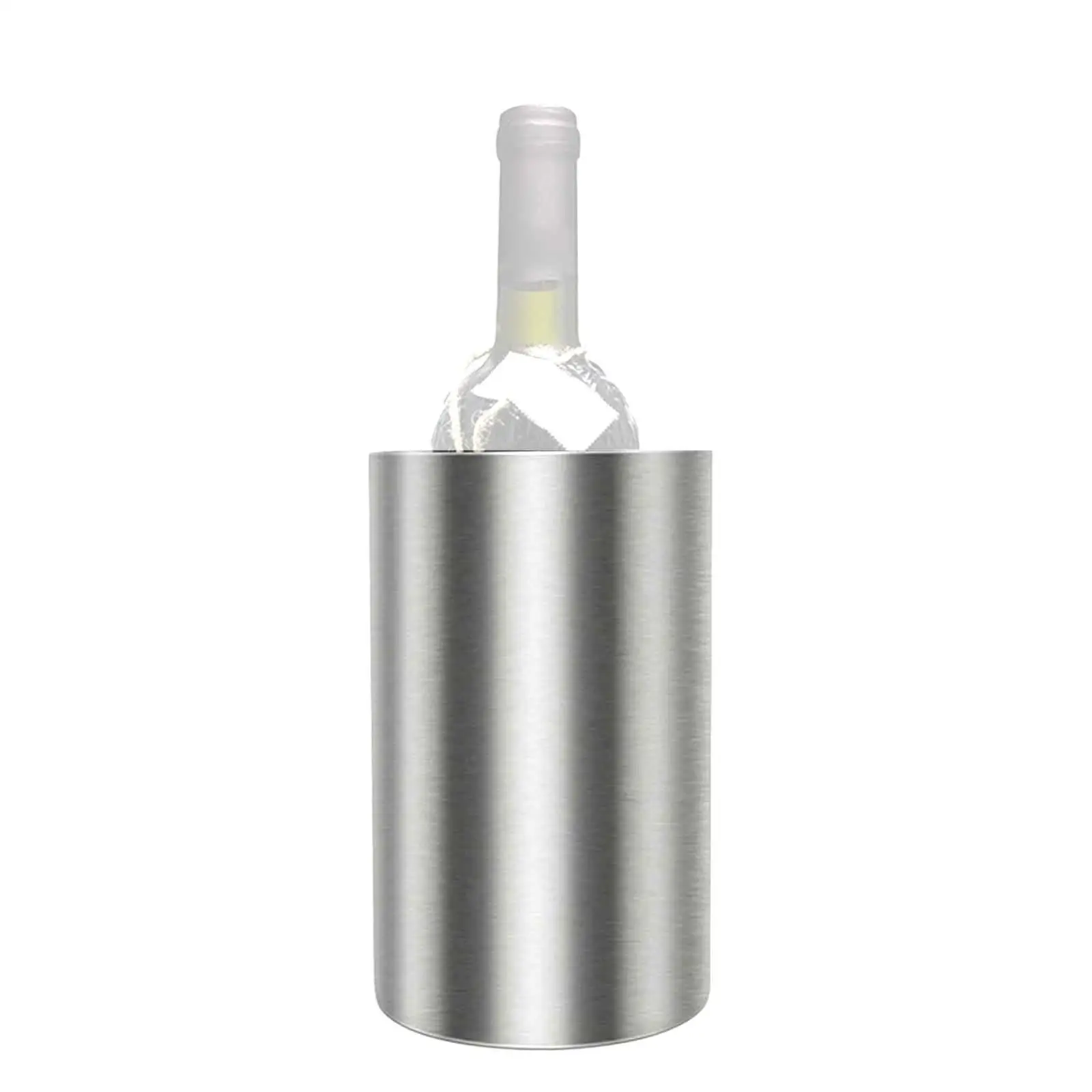 304 Stainless Steel Wine Chiller Bucket ice Bucket Double Wall Wine Cooler Bucket for wine Accessories