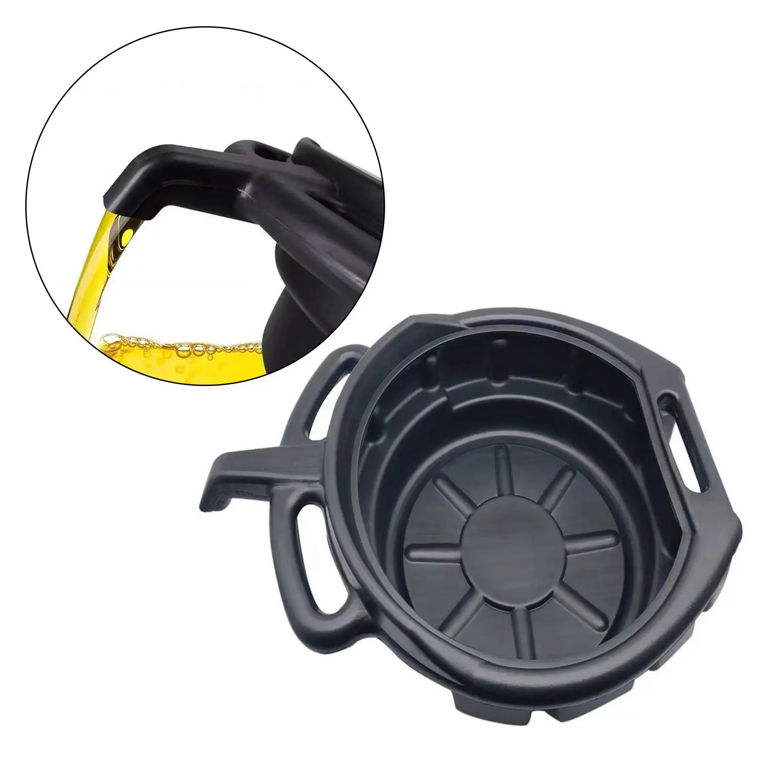 Oil Drain Can Portable Easy to Clean Multifunction Storage Drain Pan for Garage Car Fuel Fluid Garage Tool Vehicle