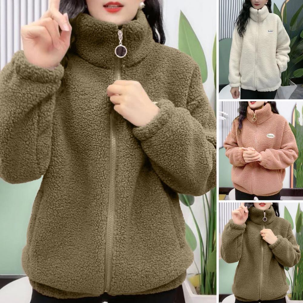 Title 2, Hip Hop Autumn Winter Fleece Fluffy Jacket Stre...