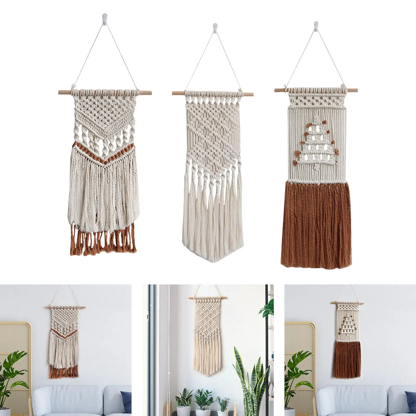 Macrame Wall Hanging Chic Backdrop Wall Art Hand Woven Tapestry Boho Tapestry