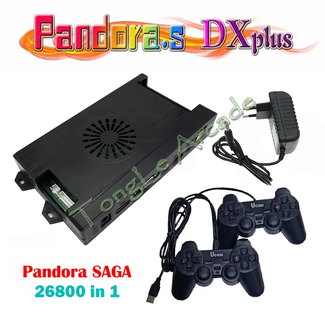 New Pandora Saga Plus DX 5000 In 1 Box UPGRADED TO 26800 Games Arcade Board  Game PCB Save Function 3D 4 Players FBA MAME PS1
