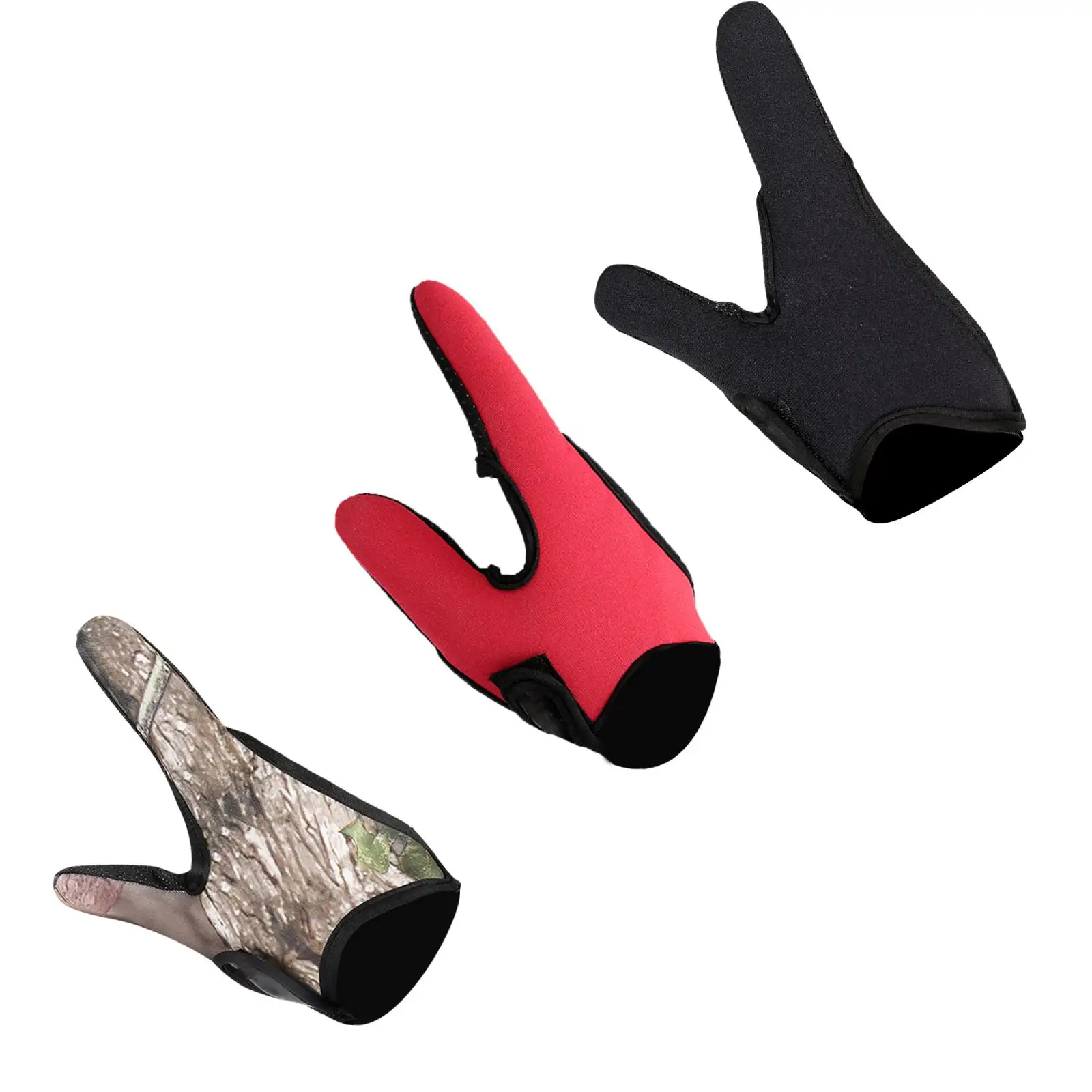 Outdoor Fishing Gloves Neoprene Breathable 2 Casting Finger Two Finger Gloves